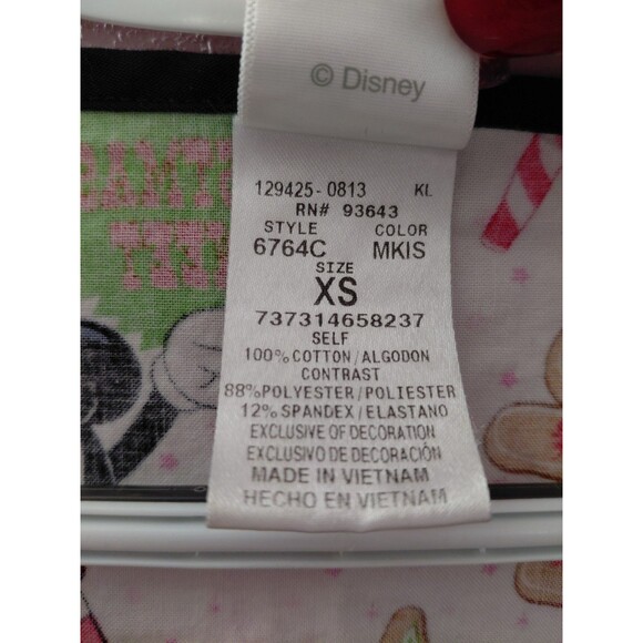 Disney "Christmas Is Sweet" Mickey/Minnie Women’s Scrub Top Size XS - Picture 8 of 11